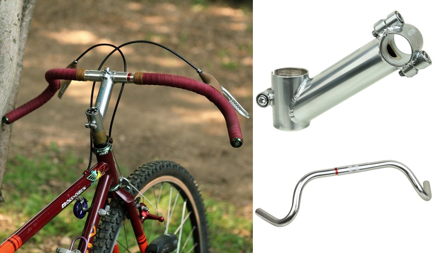 NITTO MCR65 ステム NITTO RM-3 マウンテンドロップ NITTO” RM-3 MOUNTAIN DROP HANDLE & MCR65 STEMOPEN