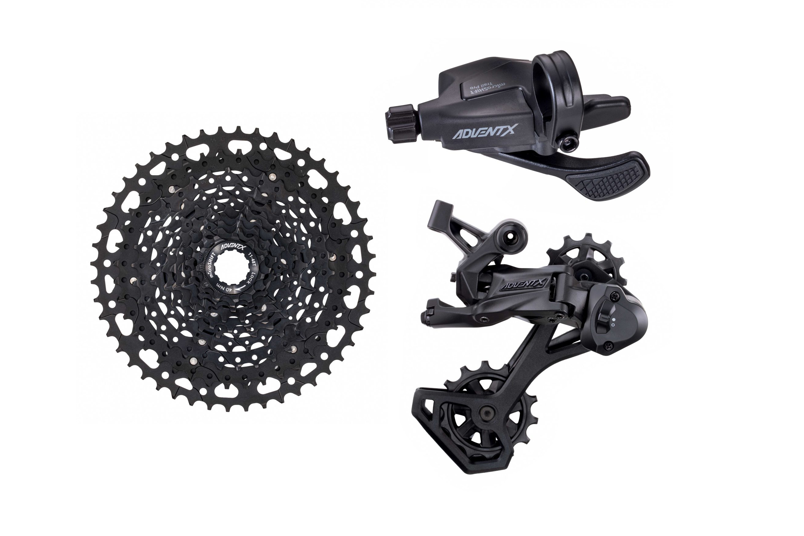 Microshift ADVENT Trail Trigger Shifter and 11-46T Cassette