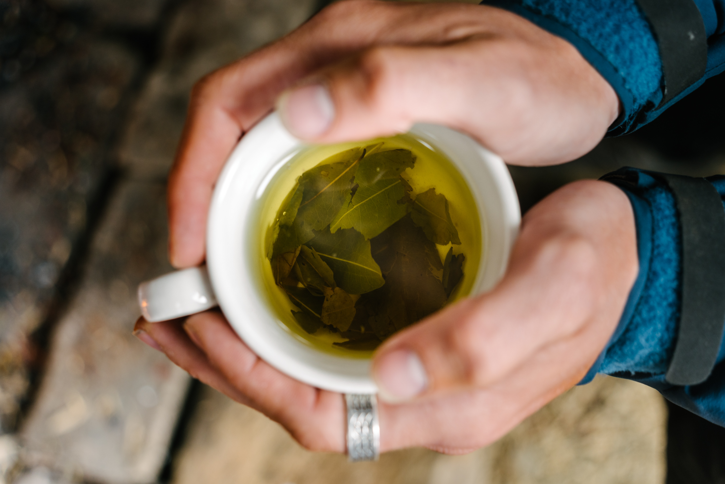 With some Coca tea...