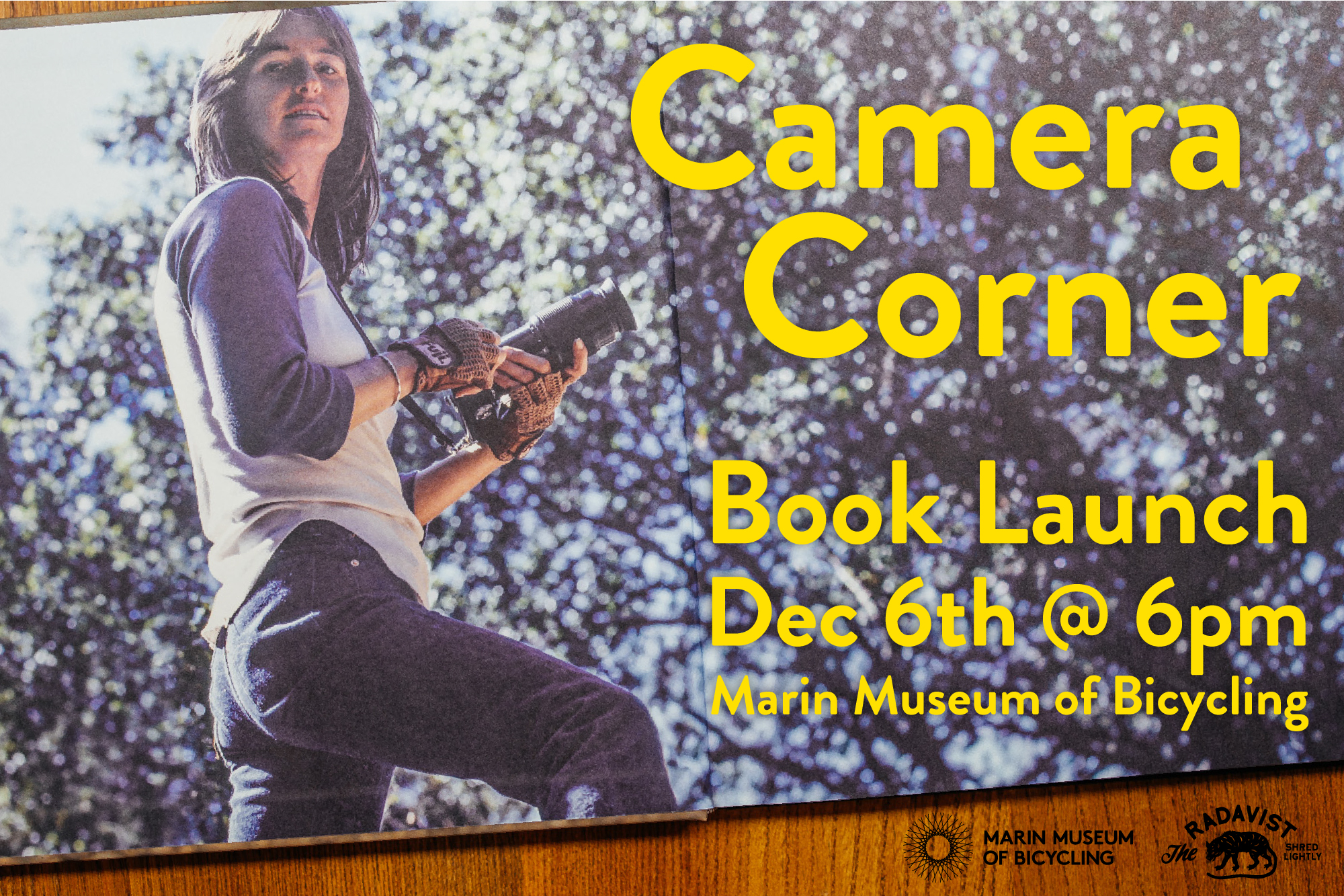 Camera Corner Book Launch at Marin Museum of Bicycling 6 PM December 6th