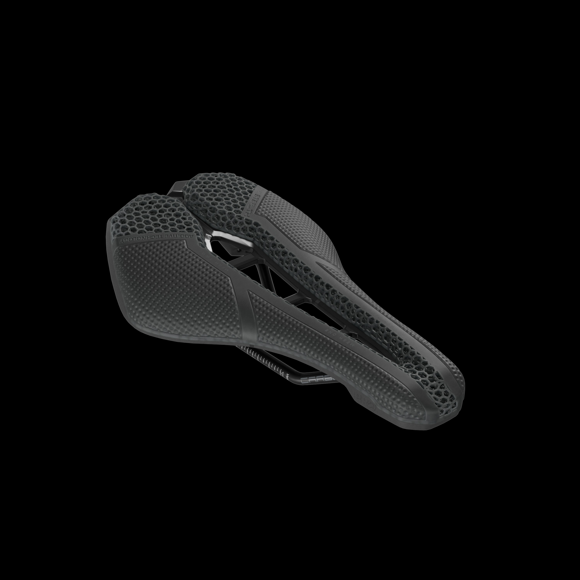PRO Stealth Carbon Look Saddle – 152mm – Stainless Steel Rails – MTB Road Bike Seat