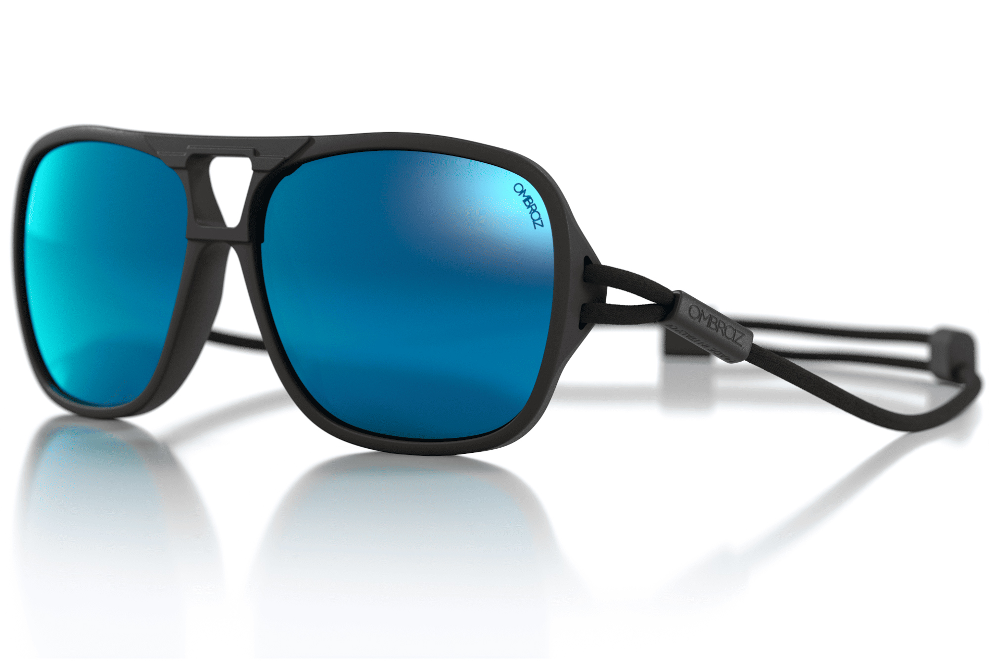 Ombraz Releases Blue Mirrored Optics Across its Armless Sunglasses 