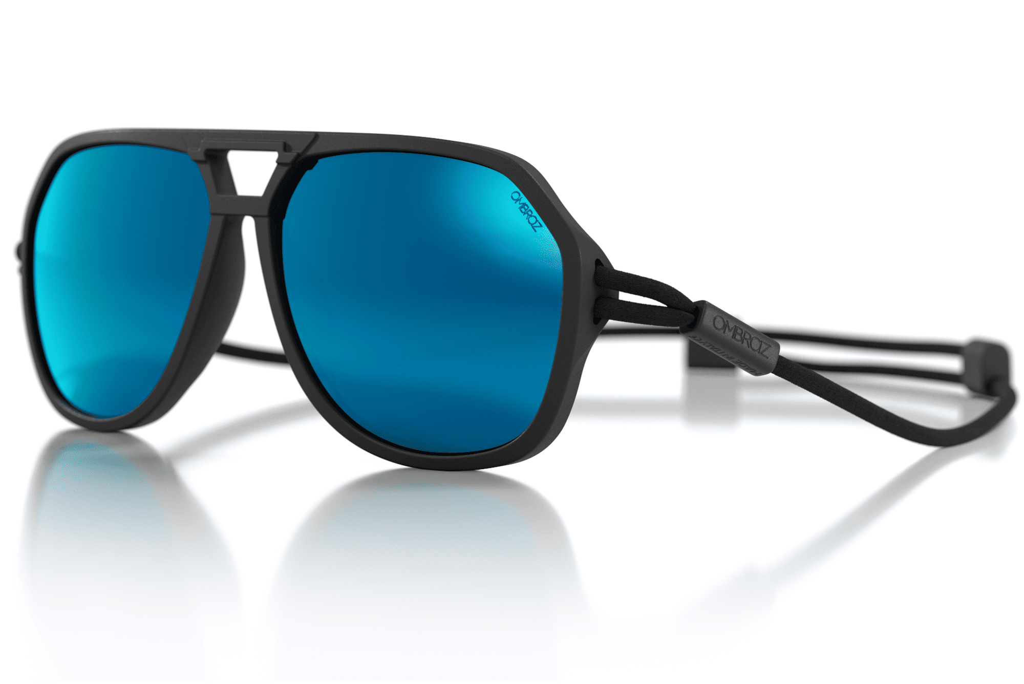 Ombraz Releases Blue Mirrored Optics Across its Armless Sunglasses