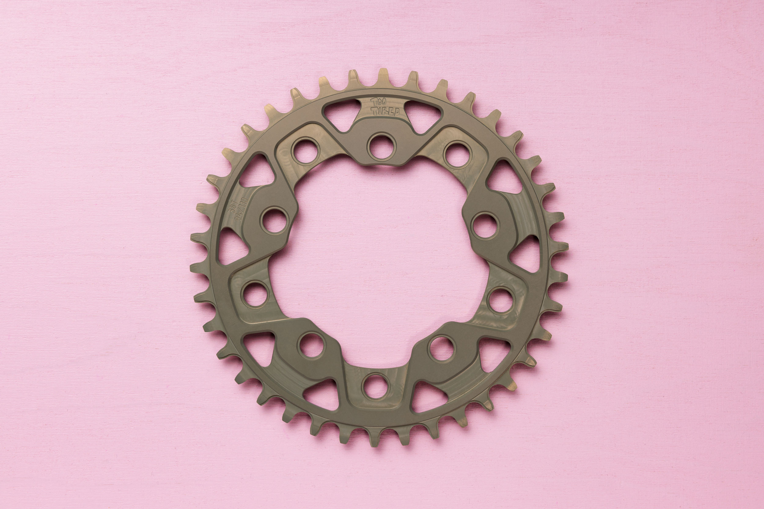 Factory Five: Lattice Chainring in Army Green | The Radavist | A